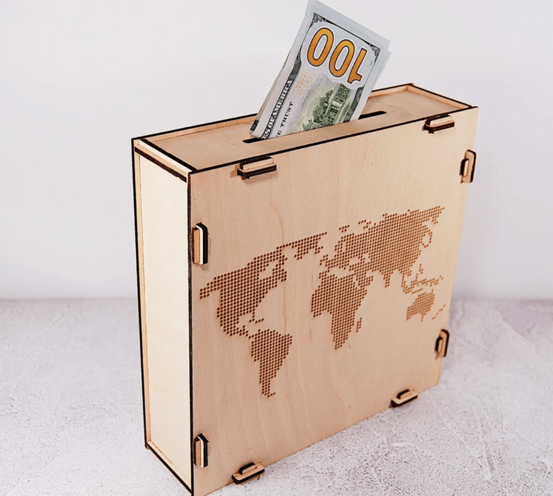 Piggy bank wooden - Felt Craft RD