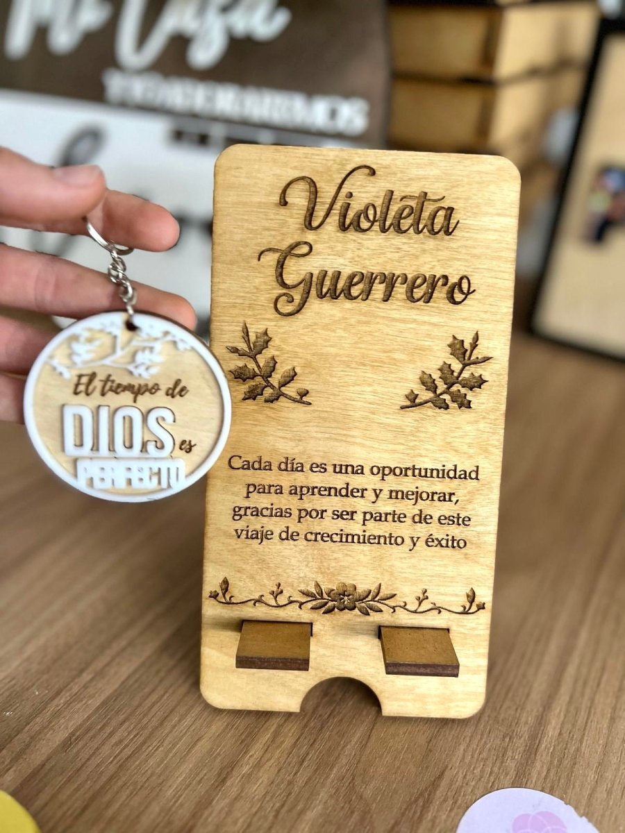 Portacelular personalizado en madera - Felt Craft RD