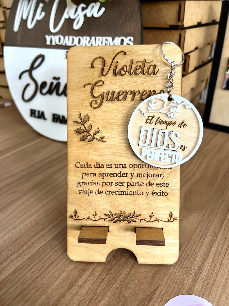 Portacelular personalizado en madera - Felt Craft RD