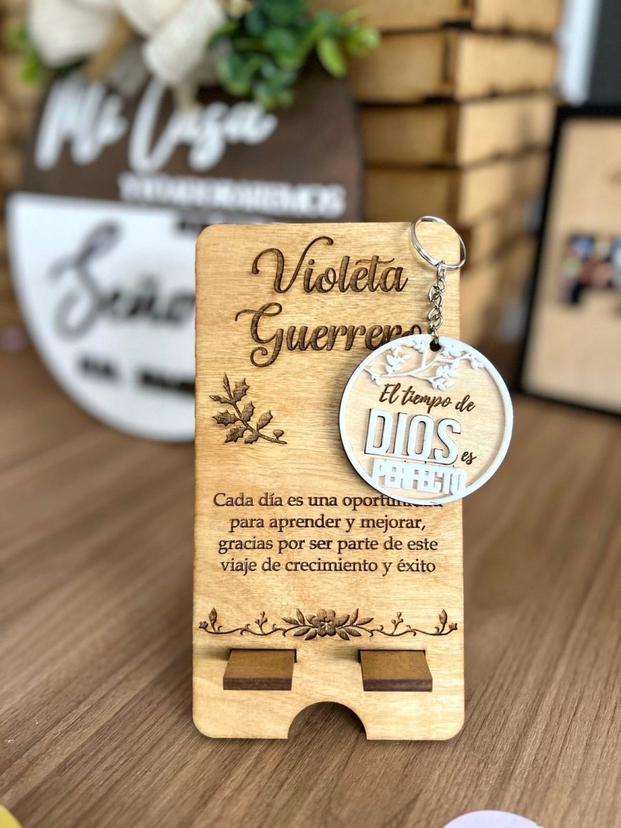 Portacelular personalizado en madera - Felt Craft RD