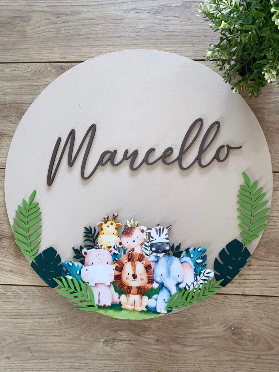 Print Safari Baby boy mobile hanger Safari nursery decor - Felt Craft RD