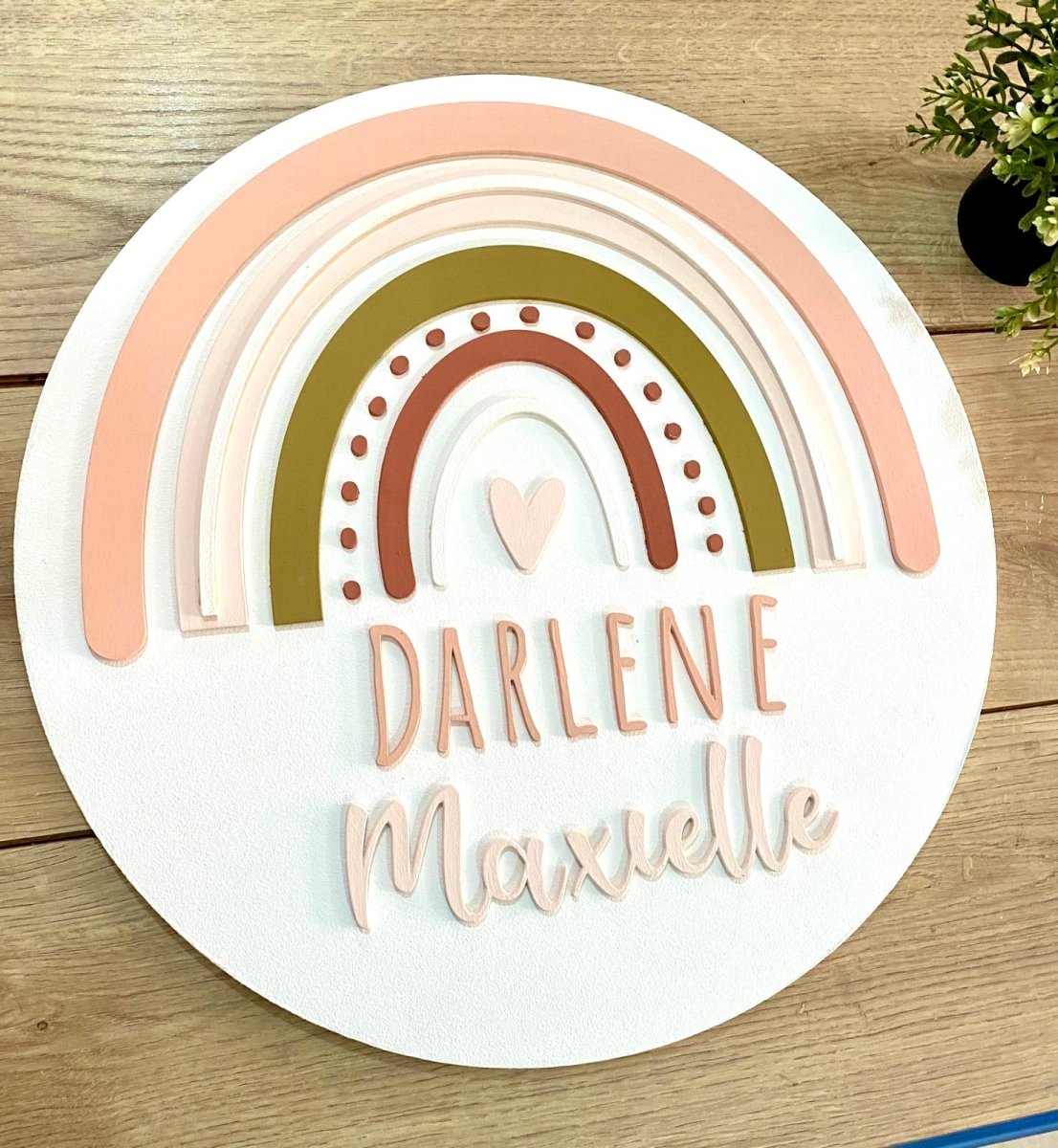 Rainbow baby Girl Pink nursery decor - Felt Craft RD