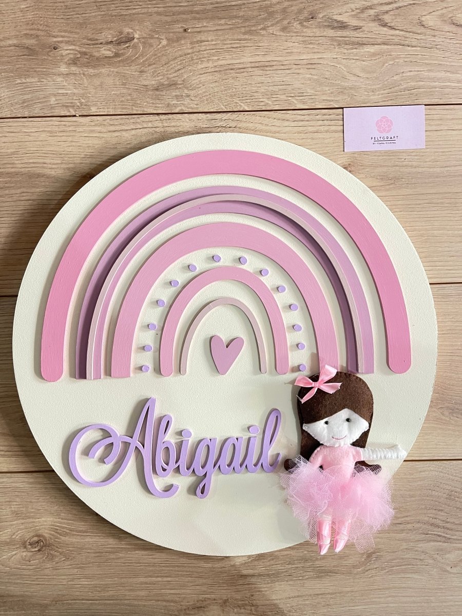 Rainbow Doll sky Baby Girl cream bottom - Felt Craft RD