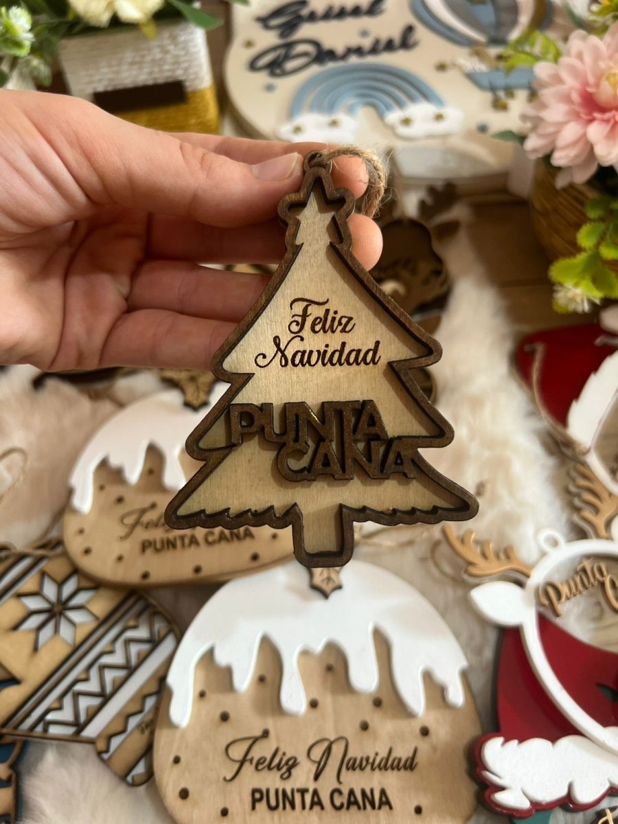 Regalo personalizado decoracion arbolito navidad - Felt Craft RD