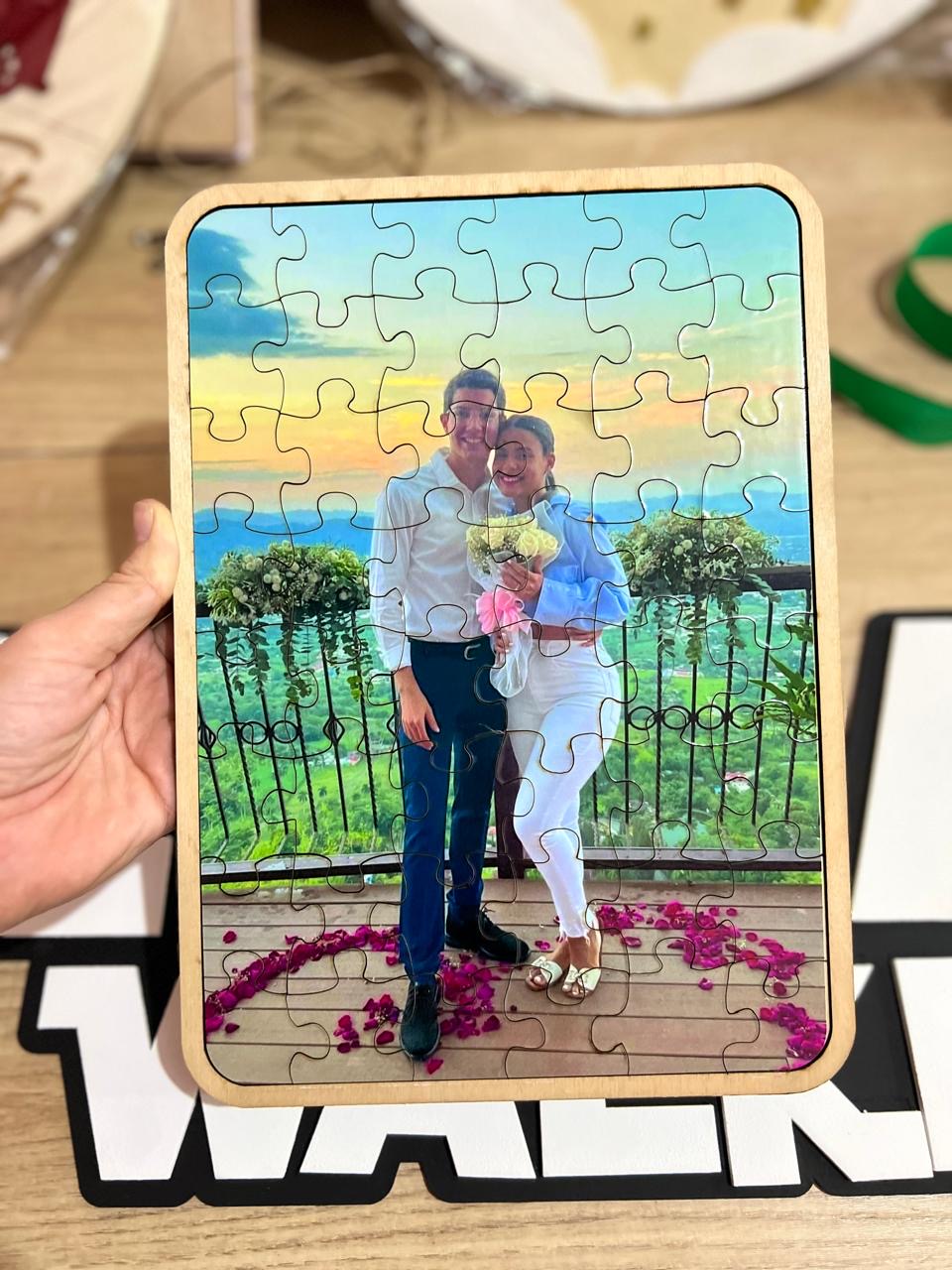 rompe cabezas en madera personalizados a color