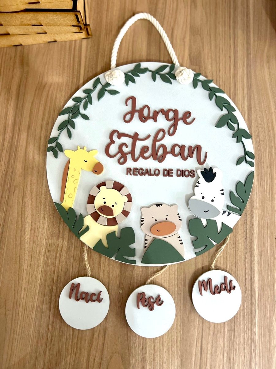 Safari colgante personalizado en madera - Felt Craft RD