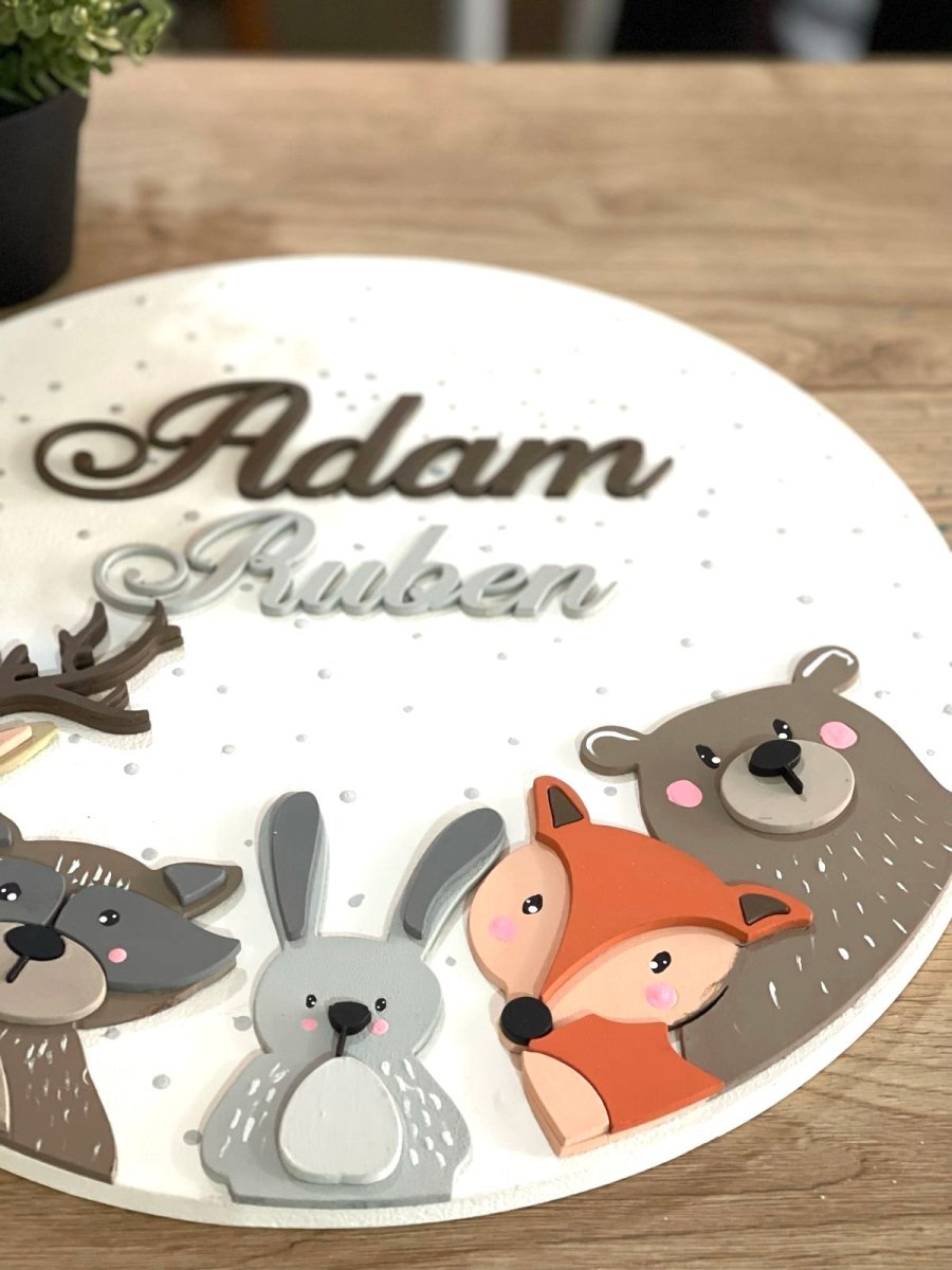 Cute safari wall hanger for nursery