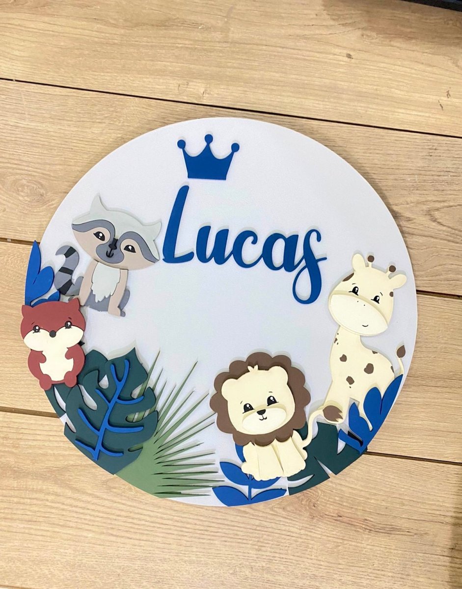 Safari Nursery Decor Baby Animals - Felt Craft RD