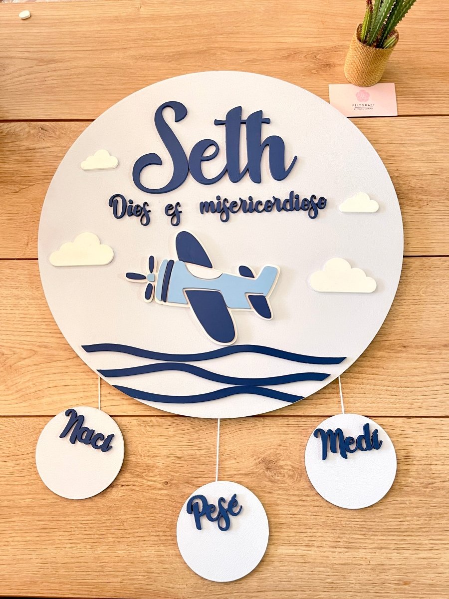 Safari nursery decor Mini Plane Baby Boy Mobile Hanger - Felt Craft RD