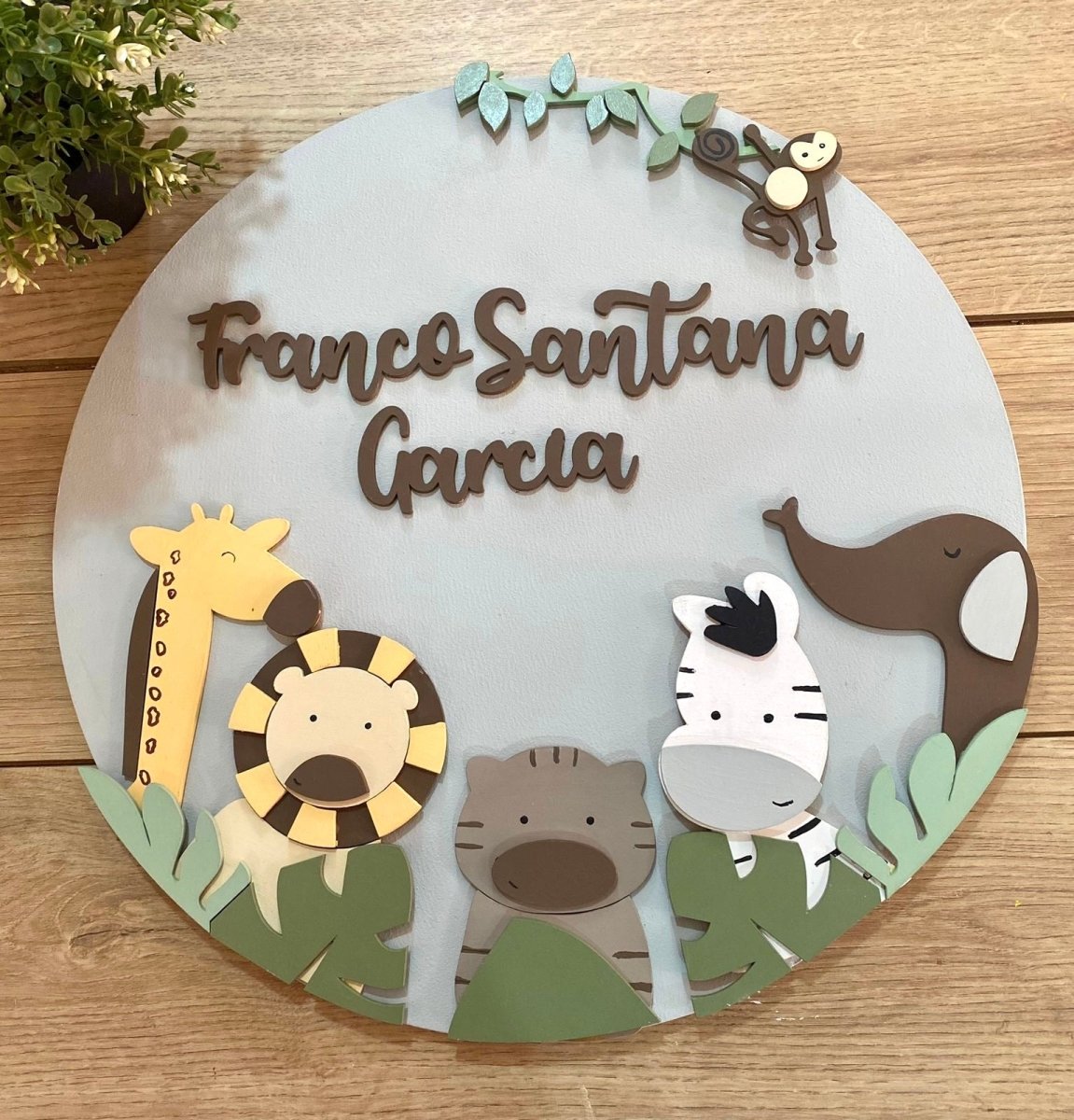 Safari Tennis Baby Boy Wall Hanging - Felt Craft RD
