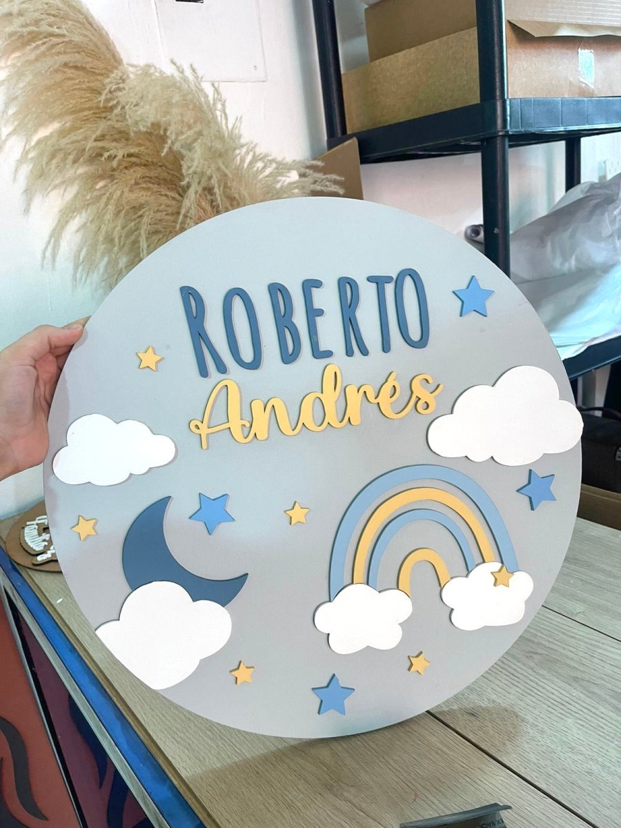 Shining Rainbow Baby Boy Nursery Decor - Felt Craft RD