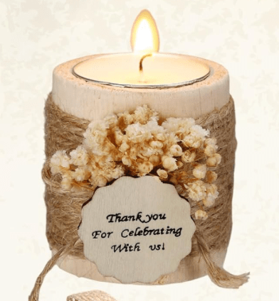 Souvenirs velones decorativos para baby shower y bodas - Felt Craft RD