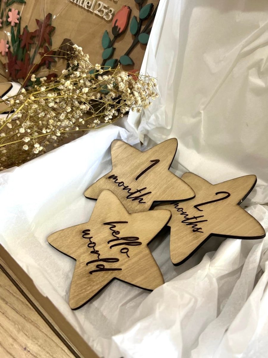 Tags de meses nacimiento bebe - Felt Craft RD