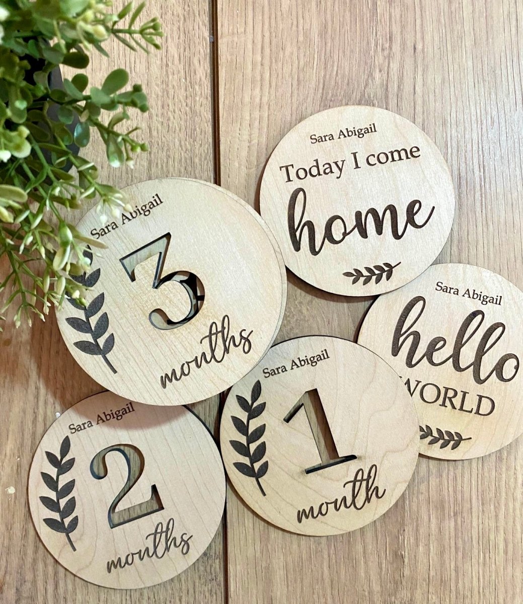 Tags for baby months Girl Boy - Felt Craft RD