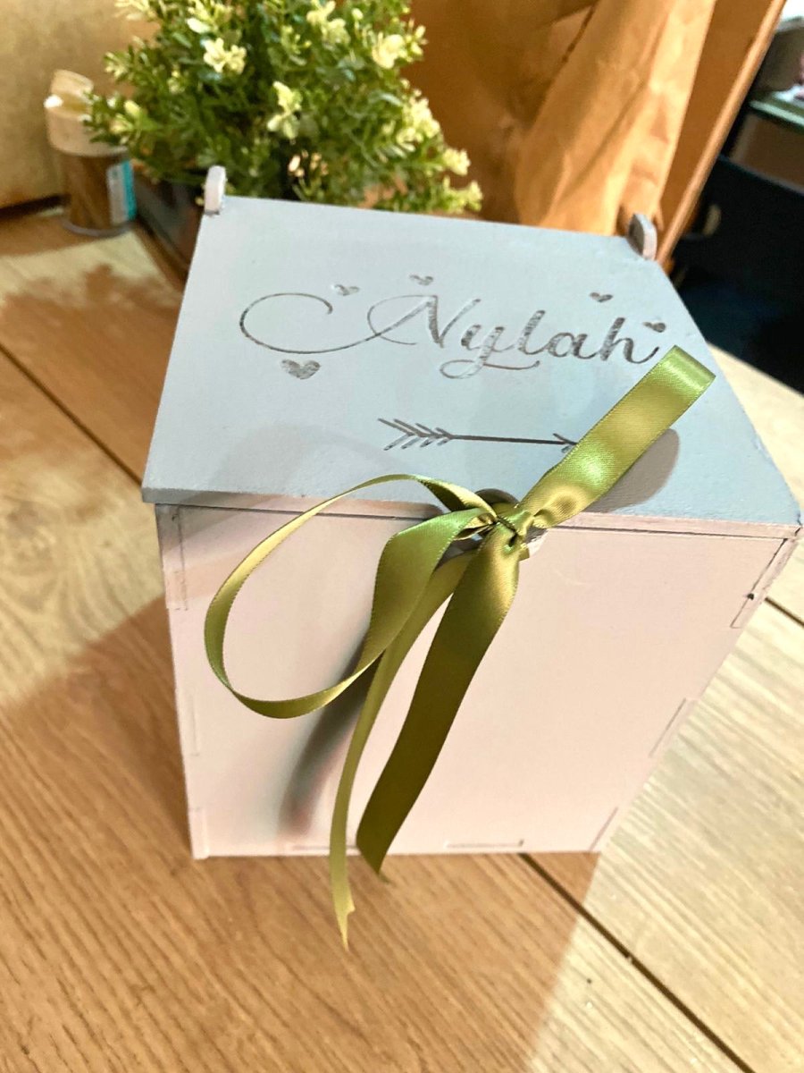 Wooden born tags for baby months Girl Boy - Felt Craft RD