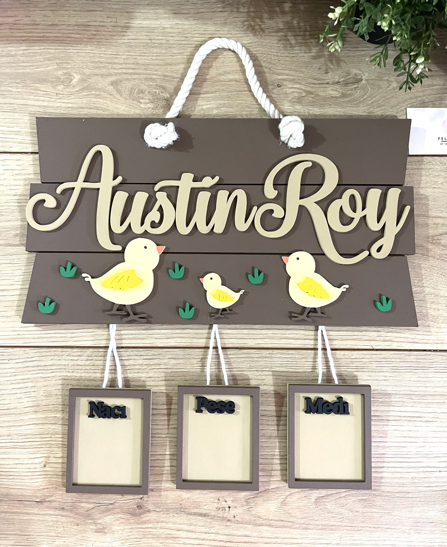 Yellow Ducky Baby Boy Wall Hanging
