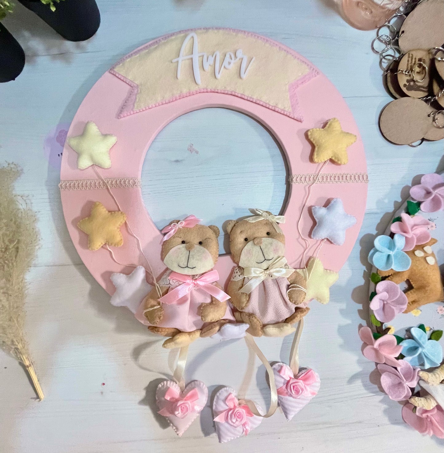 Calido Amor Door Baby Girl Wall Hanging