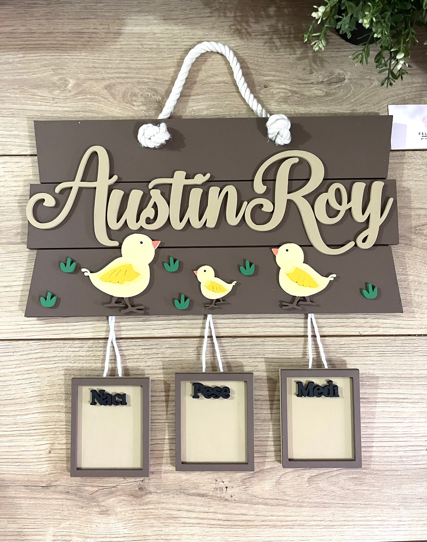 Yellow Ducky Baby Boy Wall Hanging
