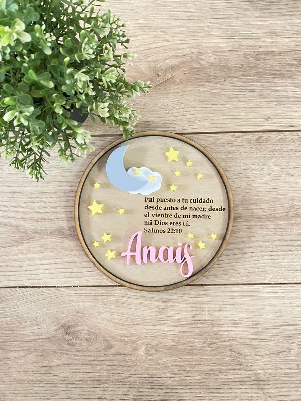 Artículo de decoración de bebé con texto personalizado
