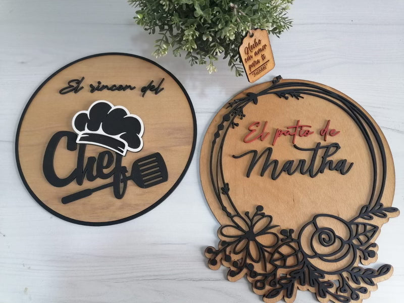 Letreros redondos personalizados