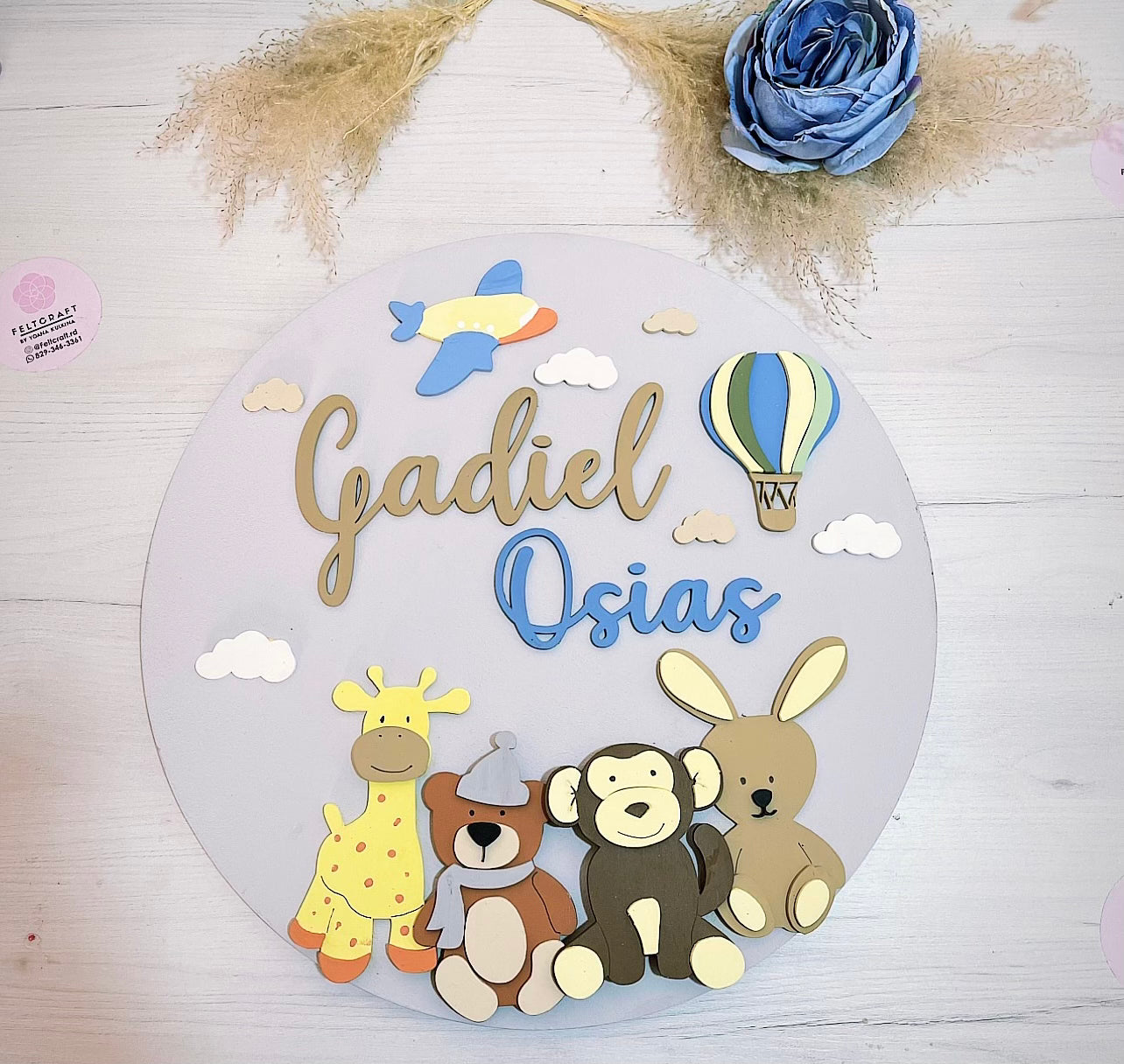 Decoración de guardería para niños Safari de aventuras