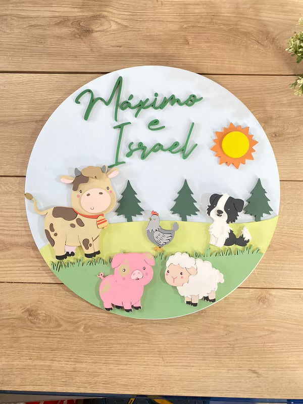 Safari nursery decor Granja dog baby boy mobile hanger