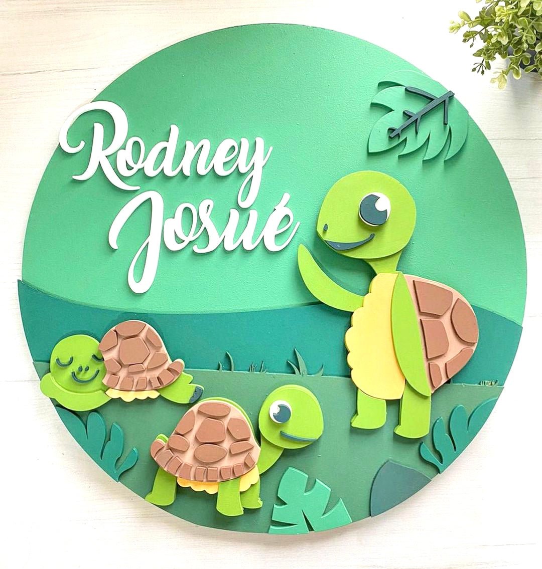 Turtle Baby boy mobile hanger - Felt Craft RD