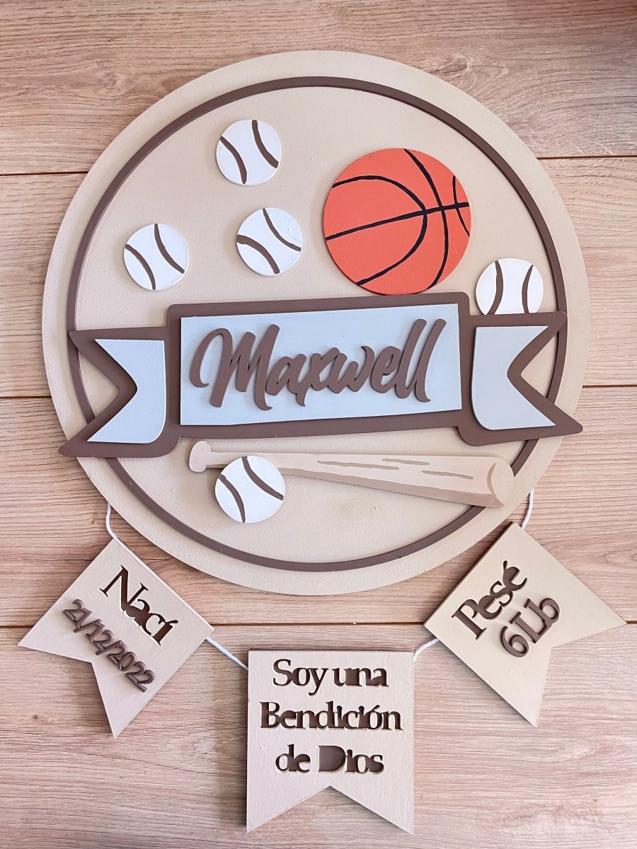 Colgante de bebes en diseño deportivo