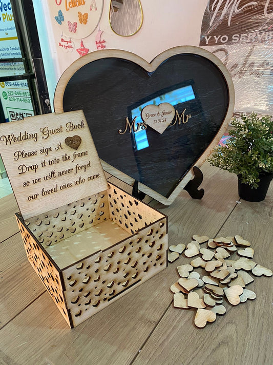 Box Heart Decoracion recepción Wedding