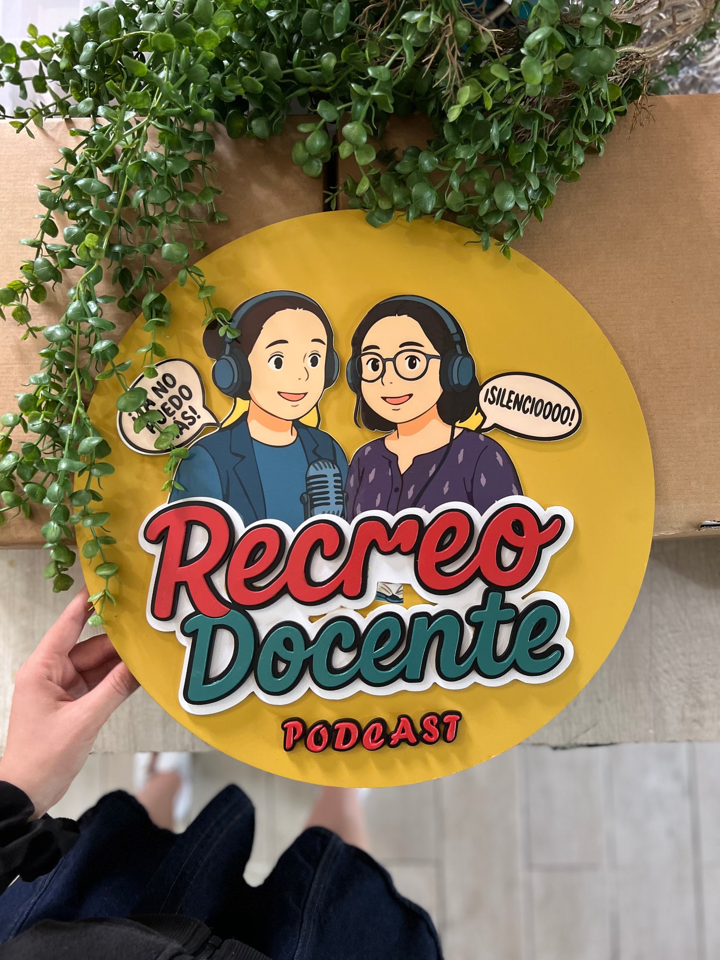 Letrero podcast youtuber