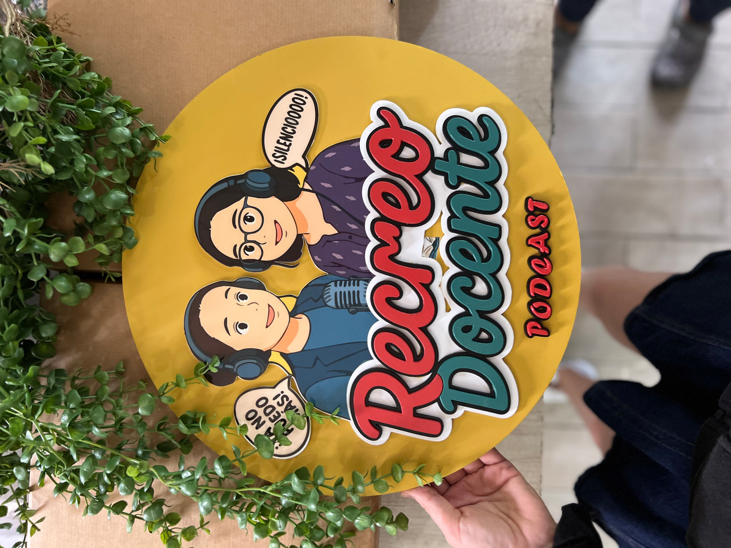 Letrero podcast youtuber