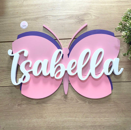 Butterfly Customized Wooden Name