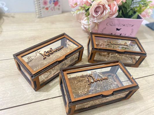 Acrylic top wooden gift box