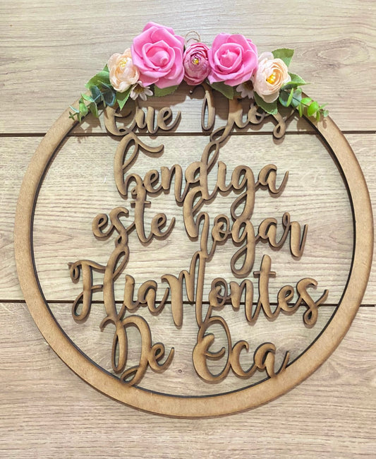 Family Floral Decor Wall Hanger