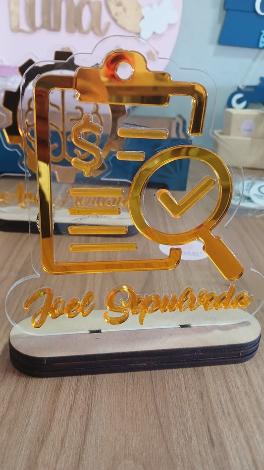 Placas de reconocimiento empresarial