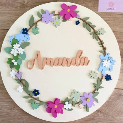 Colgantes personalizados para puerta de niña