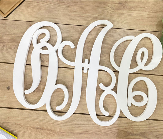 Letras en madera personalizadas de decoración para pared