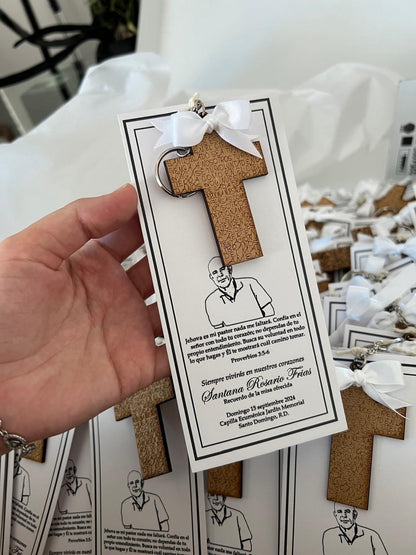 Souvenir de invitación para bautizo personalizado en Santo Domingo