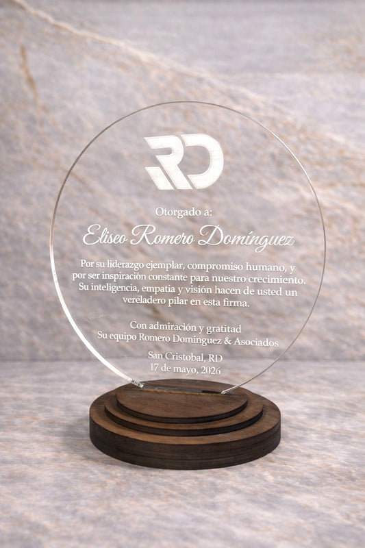 Reconocimiento en acrílico