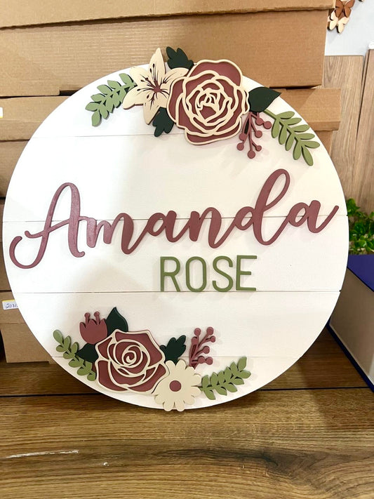 Colgante en rosas para bebe