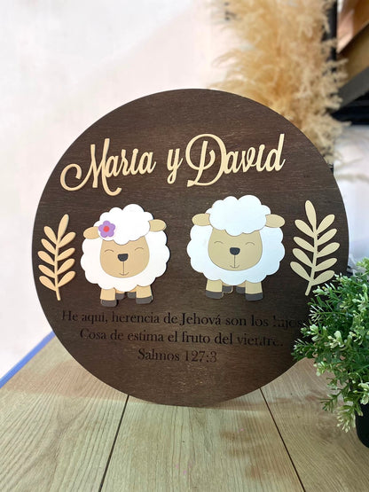 Sheeps Babies Baby boy girl kids room decor