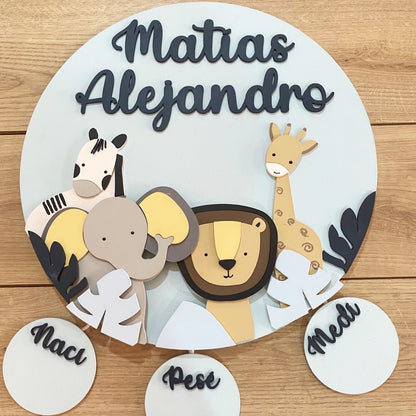 Colgante personalizado para habitación del niño