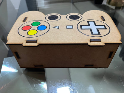 Caja regalo madera control nintendo