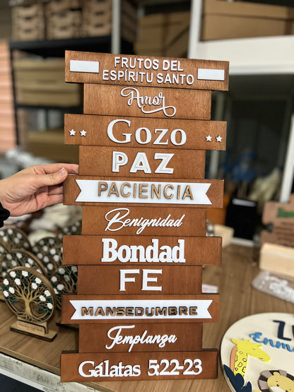 Letrero en madera personalizado con frase