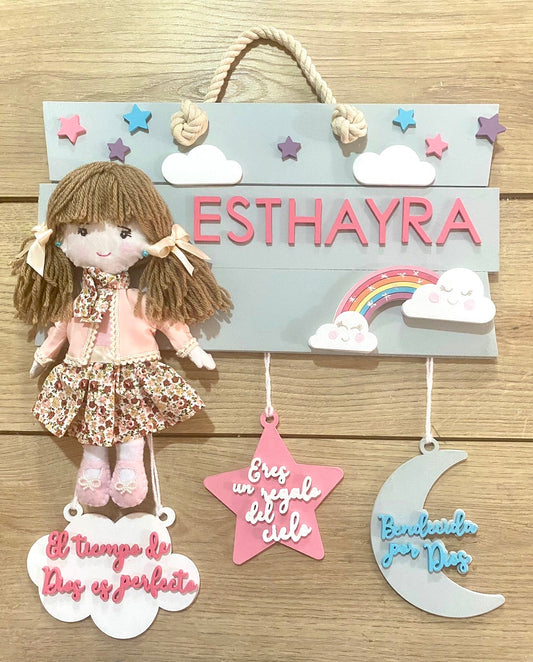 Baby Girl Doll Nursery Decor Kids Room