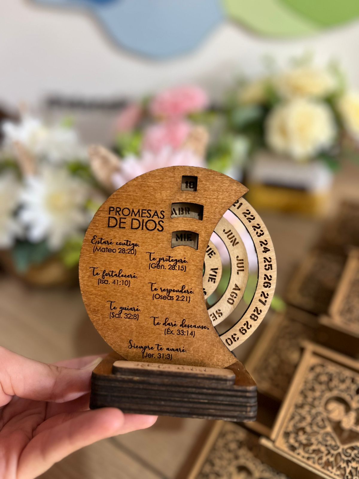 Regalo calendario madera personalizado