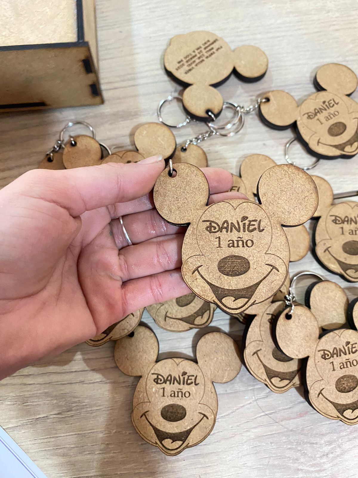 Mickey Mouse Wooden Keychain