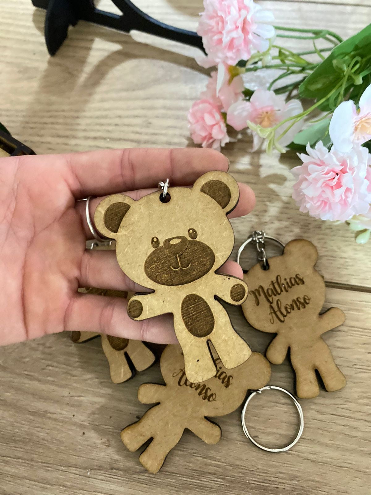 Baby baptism keychain