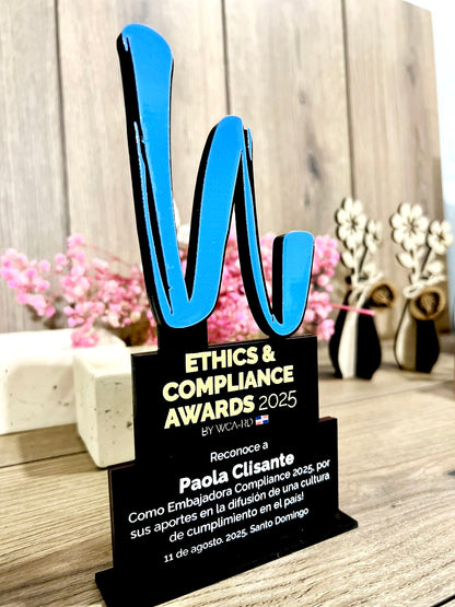 Placa de reconocimiento empresarial
