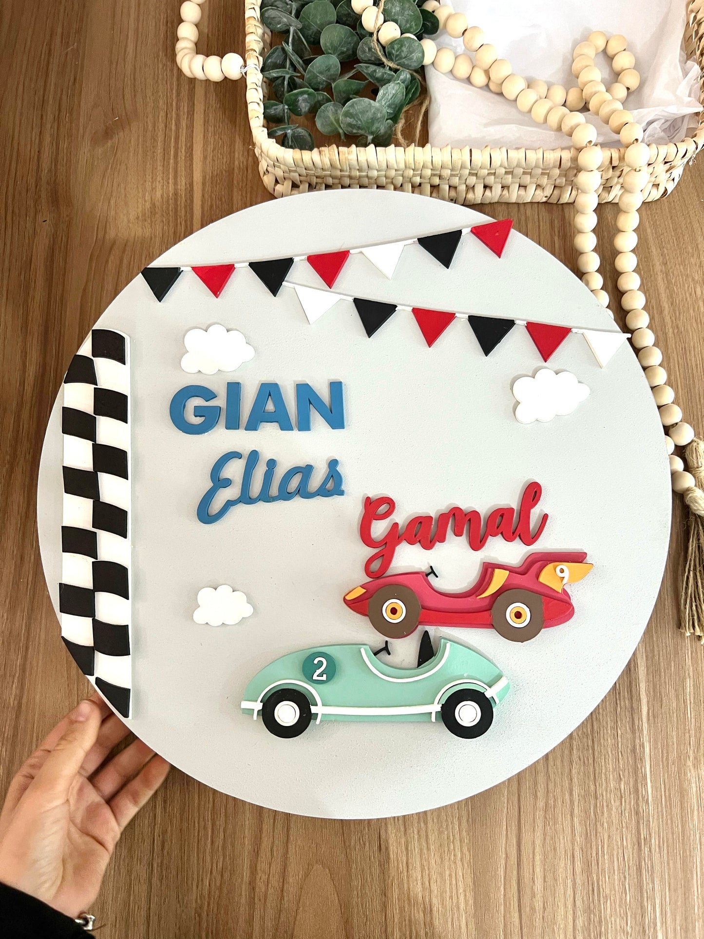 Colgante racing para bebe